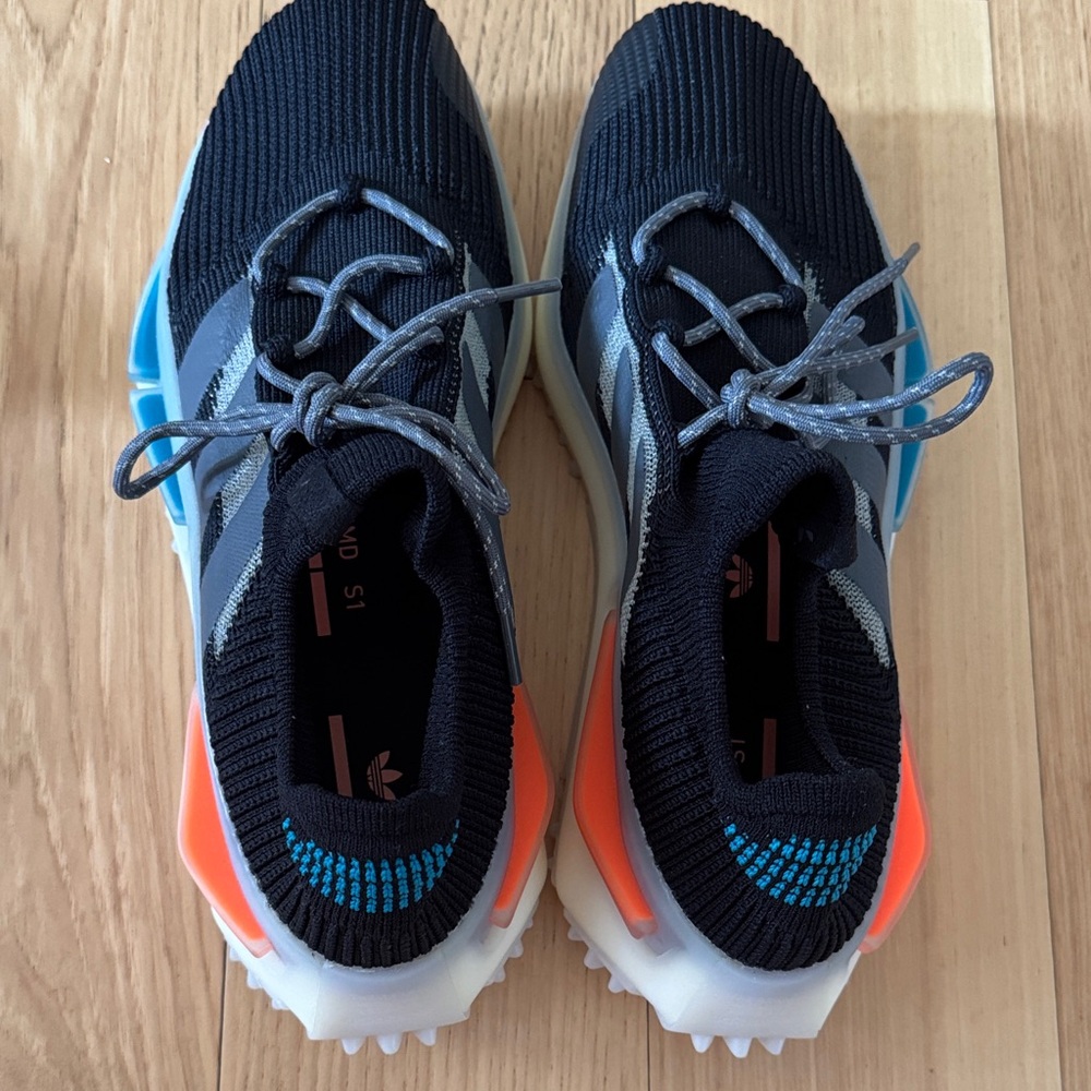 Adidas NMD S1 US Men’s Size 10 Black Blue Orange White New Without Tags